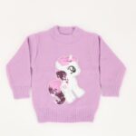 ⁦بلوزة صوف بأكمام طويلة بناتي لون بنفسجي⁩ - الصورة ⁦2⁩