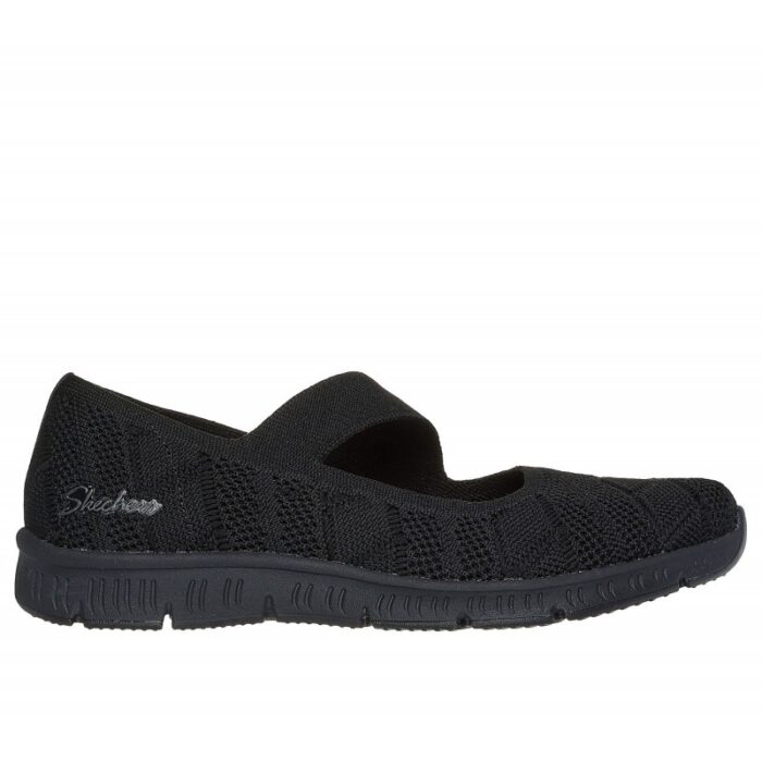 ⁦Skechers Women's Be-Cool Sweet Knit Shoes - حذاء سكيتشرز بي كول سويت نت لنساء لون اسود⁩ - الصورة ⁦5⁩
