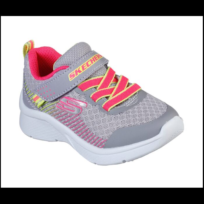 103379644_67de1e742f473 Skechers Kid's Microspec - Bright Runner Shoes - حذاء سكيتشرز ميكرو سبيس- برايت راننر للأطفال لون رمادي - الصورة 1