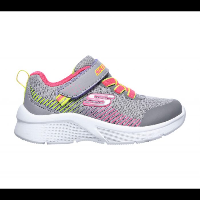 ⁦Skechers Kid's Microspec - Bright Runner Shoes - حذاء سكيتشرز ميكرو سبيس- برايت راننر للأطفال لون رمادي⁩ - الصورة ⁦2⁩