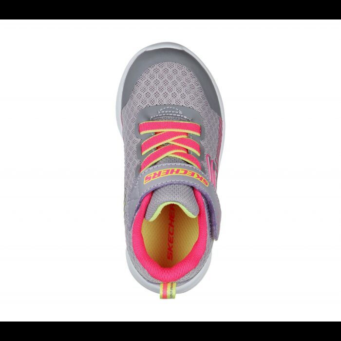 ⁦Skechers Kid's Microspec - Bright Runner Shoes - حذاء سكيتشرز ميكرو سبيس- برايت راننر للأطفال لون رمادي⁩ - الصورة ⁦3⁩