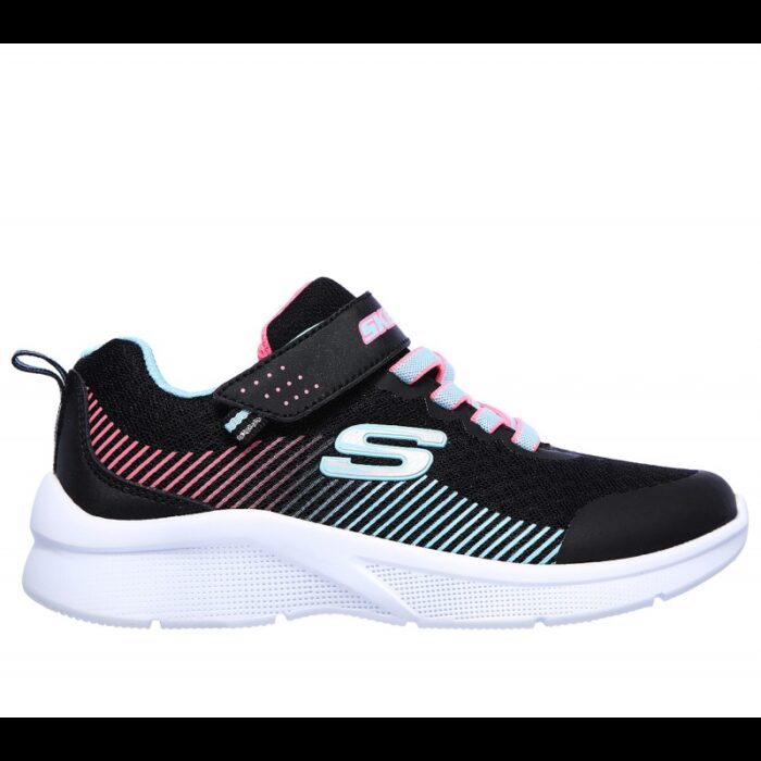 ⁦Skechers Kid's Microspec Shoes - حذاء سكيتشرز ميكرو سبيس للأطفال لون أسود⁩ - الصورة ⁦2⁩