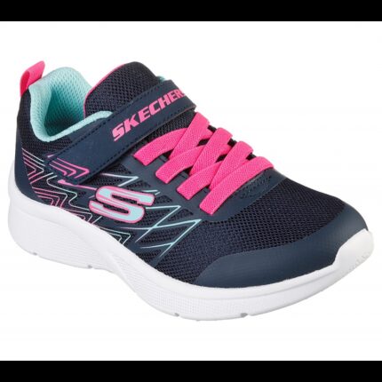 Skechers Kid's Microspec - Bold Delight Shoes - حذاء سكيتشرز ميكرو سبيس للأطفال لون كحلي وفوشي
