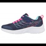 ⁦Skechers Kid's Microspec - Bold Delight Shoes -  حذاء سكيتشرز ميكرو سبيس للأطفال لون كحلي وفوشي⁩ - الصورة ⁦5⁩