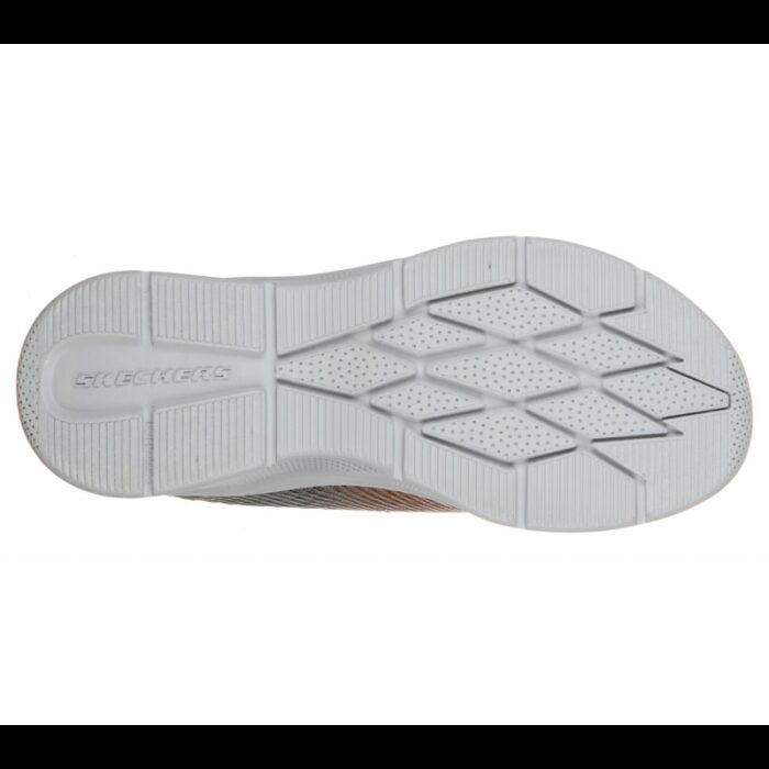 ⁦Skechers Kid's Microspec Shoes - حذاء سكيتشرز ميكرو سبيس للأطفال لون رمادي وبرتقالي⁩ - الصورة ⁦3⁩