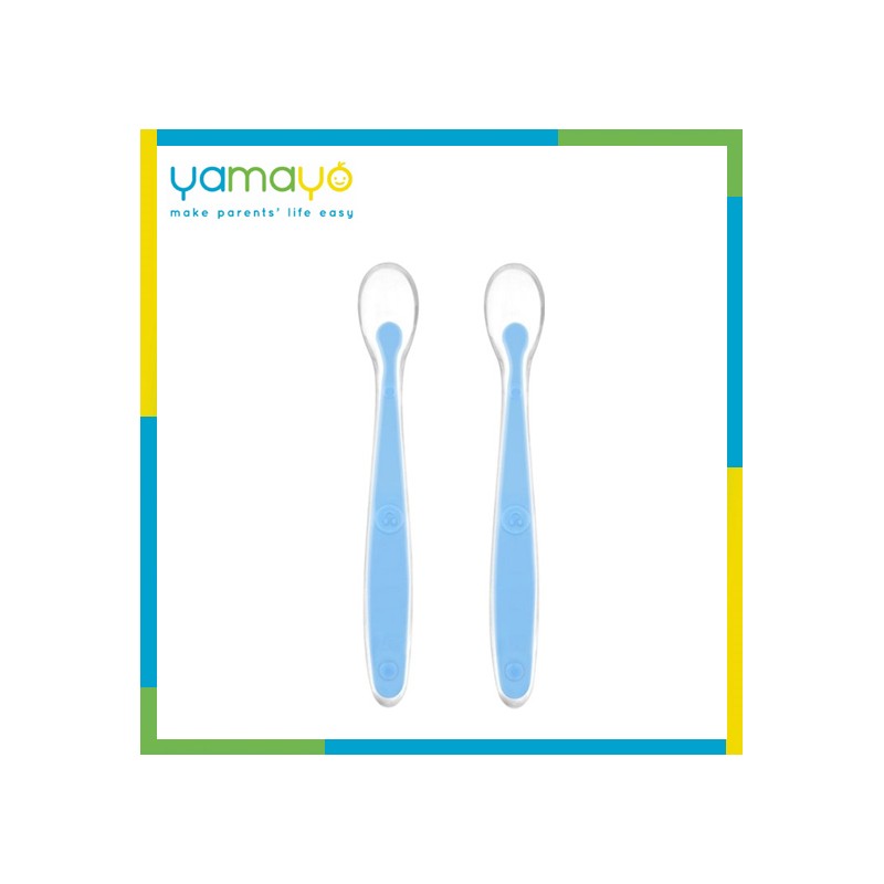 ⁦طقم ملاعق سيليكون لون أزرق - يامايو⁩ - الصورة ⁦1⁩