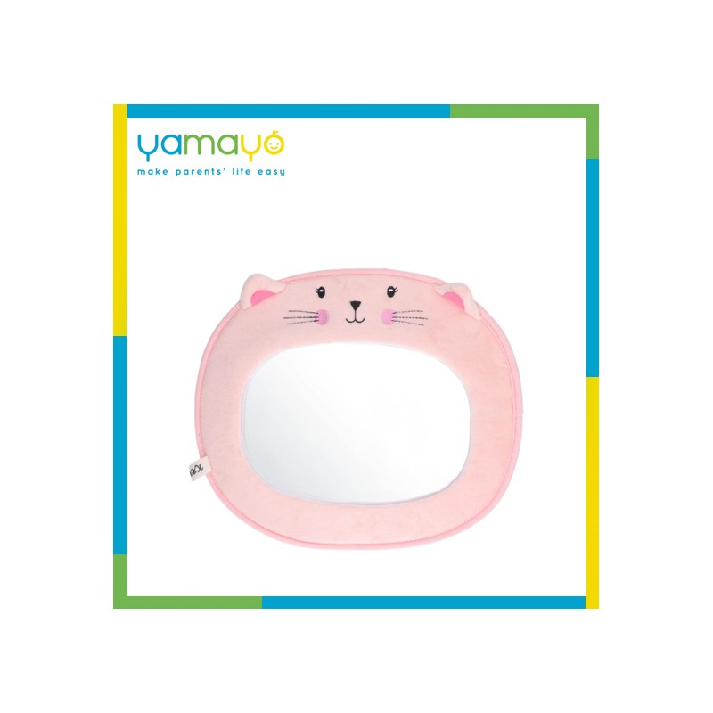 ⁦مرآة لكرسي السيارة قط زهري - يامايو⁩ - الصورة ⁦1⁩