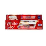 فرشاة أسنان لون أزرق مع معجون أسنان من وايت جلو 100 مل