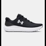 Under Under Men's UA Surge 4 Running Shoes- حذاء اندر ارمور سيرج 4 للرجال لون أسود ونعل أبيض