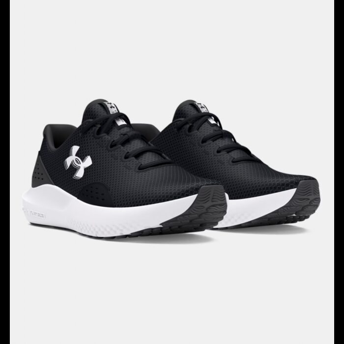 ⁦Under Under Men's UA Surge 4 Running Shoes- حذاء اندر ارمور سيرج 4 للرجال لون أسود ونعل أبيض⁩ - الصورة ⁦4⁩