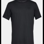 ⁦Under Armour Men's SUA Left Chest Logo Short Sleeve T-Shirt - تيشيرت أندر آرمر سبورت ستايل ليفت تشيست بأكمام قصيرة للرجال لون أسود⁩ - الصورة ⁦5⁩