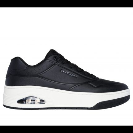 Skechers Men's Uno Court Shoes - حذاء سكيتشرز أونو- كورت للرجال لون اسود ونعل أبيض