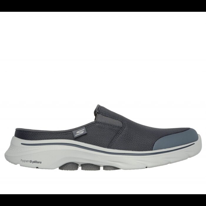 Skechers Men's GOwalk 7 slip-on Slide -شبشب سكيتشرز حو ووك 7 للرجال لون رمادي - Image 2