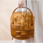 ⁦منظم مكياج لون عسلي 29*20*34 سم⁩ - الصورة ⁦2⁩