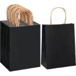 12 كيس هدايا ورق لون أسود