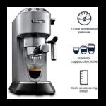 ⁦مكينة قهوة من Delonghi لون سلفر 1350 واط⁩ - الصورة ⁦3⁩