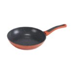 مقلى يومي بايركس Pyrex ألمنيوم حجم 26 سم لون رمادي واحمر