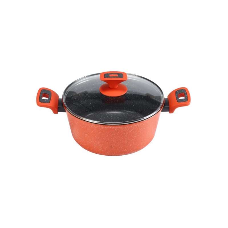 ⁦طنجرة بايركس Pyrex ألمنيوم حجم 24 سم لون احمر⁩ - الصورة ⁦1⁩