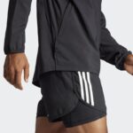 ⁦adidas Mens' Adizero Essentials Running Jacket - Black⁩ - الصورة ⁦8⁩