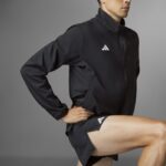 ⁦adidas Mens' Adizero Essentials Running Jacket - Black⁩ - الصورة ⁦17⁩