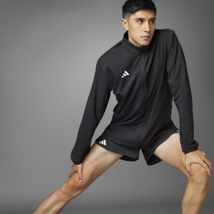 ⁦adidas Mens' Adizero Essentials Running Jacket - Black⁩ - الصورة ⁦22⁩