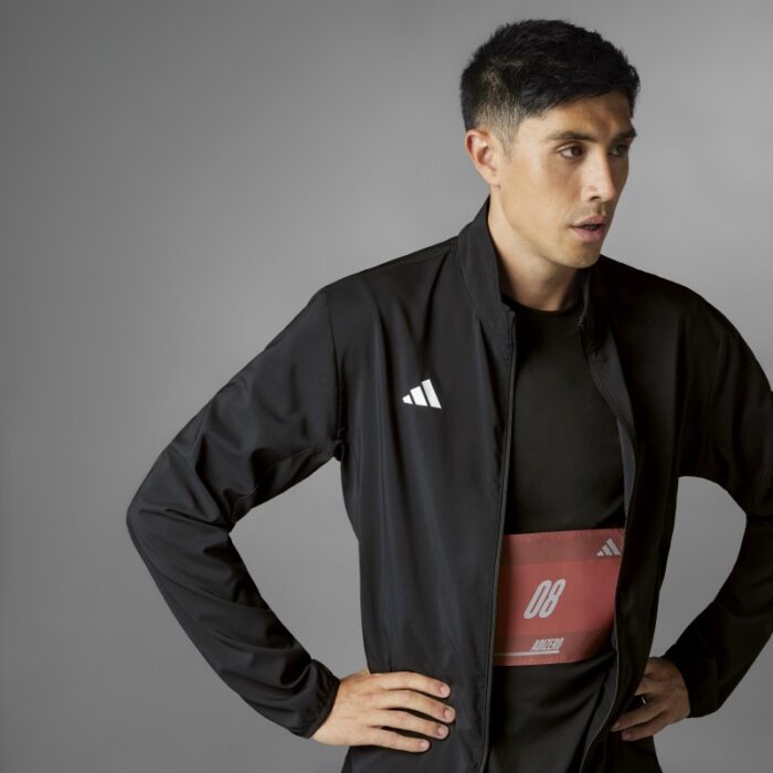 ⁦adidas Mens' Adizero Essentials Running Jacket - Black⁩ - الصورة ⁦24⁩