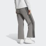 ⁦adidas Womens' Future Icons 3-Stripes Open Hem Pants - Grey⁩ - الصورة ⁦3⁩