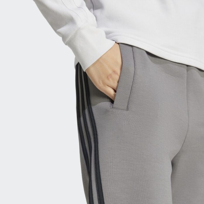 ⁦adidas Womens' Future Icons 3-Stripes Open Hem Pants - Grey⁩ - الصورة ⁦4⁩