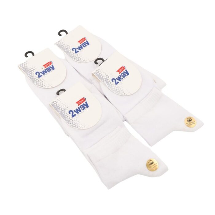 103379929_67df5510a7de0 جوارب متوسطة الكاحل من تو يو (4 أزواج) للجنسين لون أبيض - الصورة 1