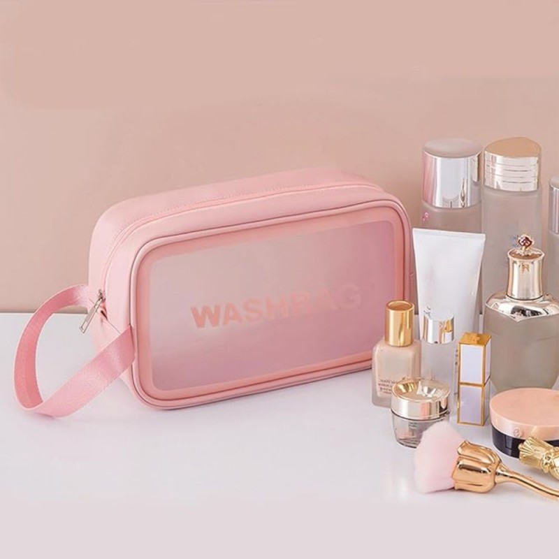 103379990_67e8313ad5216 شنطة قماش حجم وسط لون زهري للمكياج قابلة للغسيل - الصورة 1