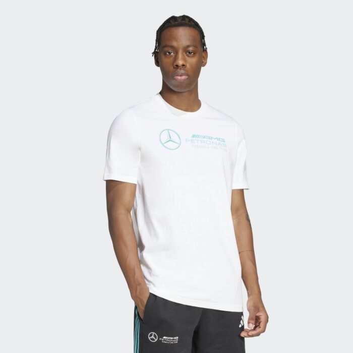 ⁦adidas Mercedes - AMG Petronas Formula One Team DNA Graphic Tee - White⁩ - الصورة ⁦3⁩
