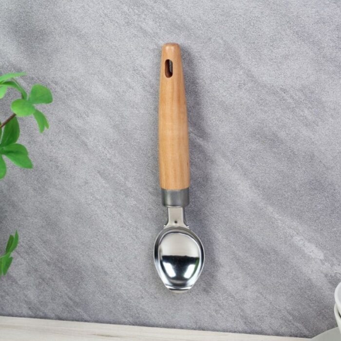 103380228_67e832b410461 معلقة بوظة ستانلس مع يد خشبية - الصورة 1