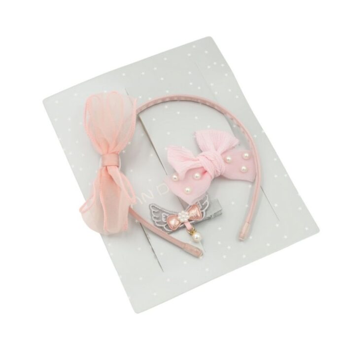 103380284_67e8331511649 طقم إكسسوارات للشعر للأطفال 3 قطع لون زهري - الصورة 1