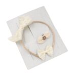 طقم إكسسوارات للشعر للأطفال 3 قطع لون بيج