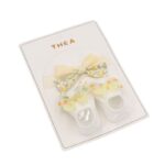 طقم للأطفال قطعتين لون أبيض و أصفر