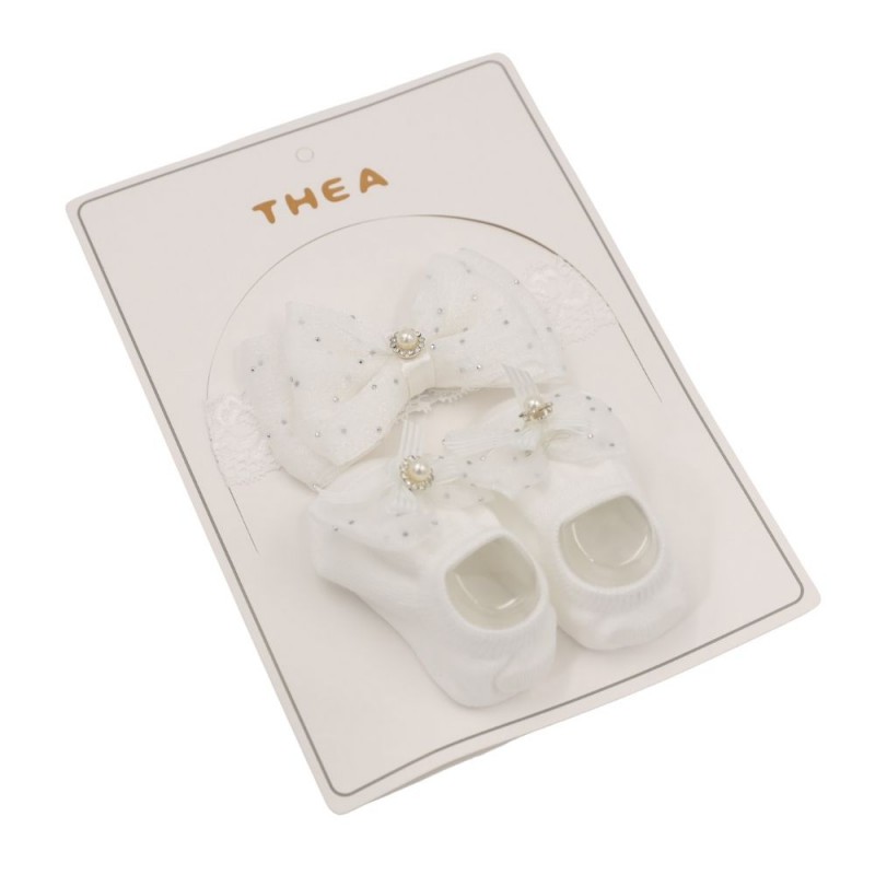 ⁦طقم للأطفال قطعتين لون أبيض⁩ - الصورة ⁦1⁩