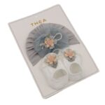 طقم للأطفال قطعتين لون أبيض وسكني