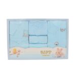 طقم ملابس للأطفال7 قطع لون أزرق