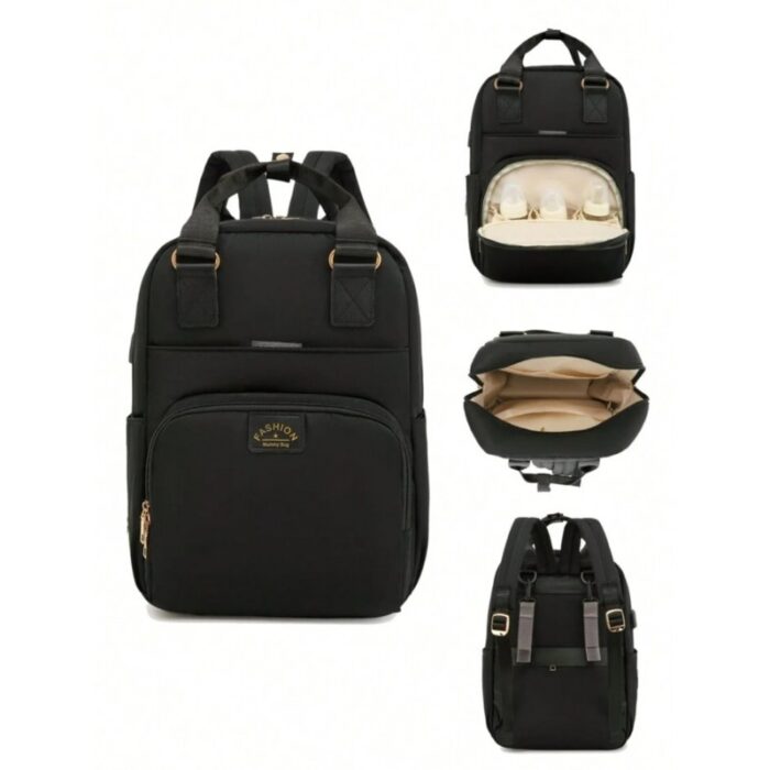 ⁦حقيبة ظهر متعددة الاستعمال  مع مدخل USB لون أسود⁩ - الصورة ⁦3⁩