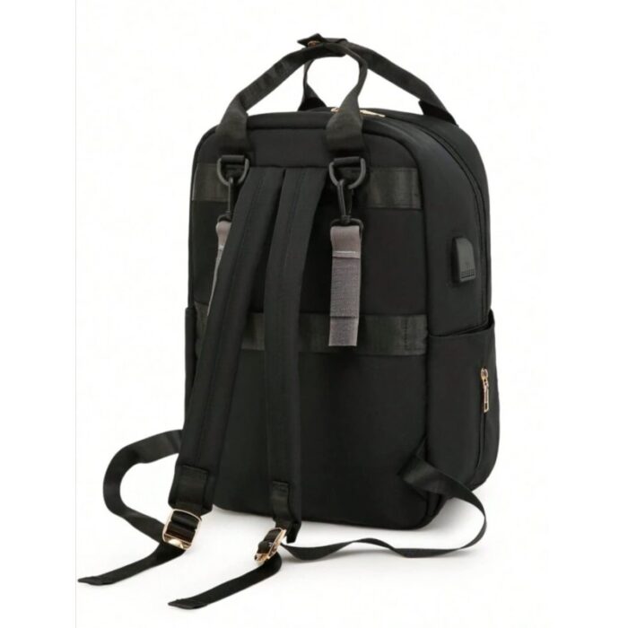 ⁦حقيبة ظهر متعددة الاستعمال  مع مدخل USB لون أسود⁩ - الصورة ⁦4⁩