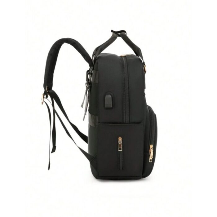 ⁦حقيبة ظهر متعددة الاستعمال  مع مدخل USB لون أسود⁩ - الصورة ⁦6⁩