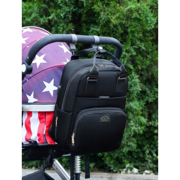 ⁦حقيبة ظهر متعددة الاستعمال  مع مدخل USB لون أسود⁩ - الصورة ⁦7⁩