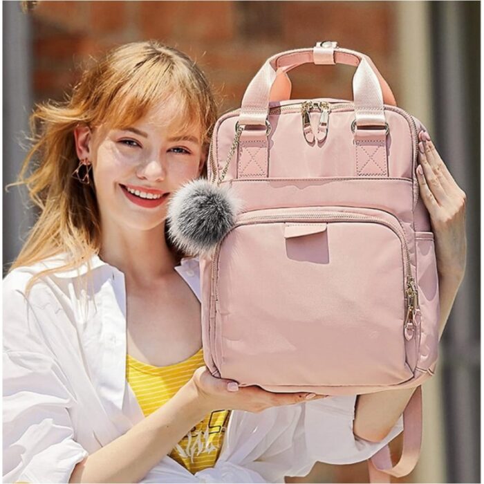 103380319_67e8333eaf6eb حقيبة ظهر متعددة الاستعمال مع مدخل USB لون زهري - الصورة 1