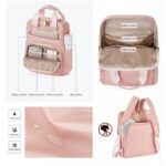 ⁦حقيبة ظهر متعددة الاستعمال مع مدخل USB لون زهري⁩ - الصورة ⁦3⁩