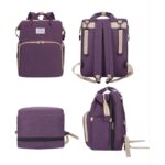 ⁦حقيبة ظهر لأغراض البيبي ( للحفاضات ) مع سريرللتغيير لون نهدي⁩ - الصورة ⁦7⁩