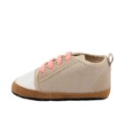 ⁦حذاء للأطفال لون بيج ونعل عسلي حديثي الولادة⁩ - الصورة ⁦5⁩