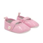 حذاء للأطفال لون زهري فاتح حديثي الولادة