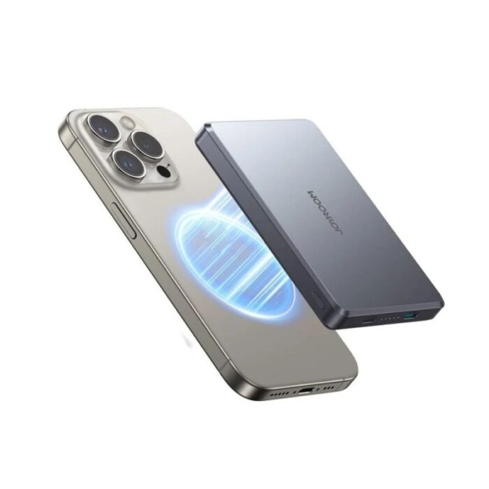 ⁦باور بانك خفيف الوزن لاسلكي مج سيف مغناطيسي 10000 ملي أمبير شحن سريع 20 واط جودة عالمية ماركة joyroom jr-pbm08 pro⁩ - الصورة ⁦2⁩