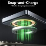 ⁦باور بانك خفيف الوزن لاسلكي مج سيف مغناطيسي 10000 ملي أمبير شحن سريع 20 واط جودة عالمية ماركة joyroom jr-pbm08 pro⁩ - الصورة ⁦6⁩