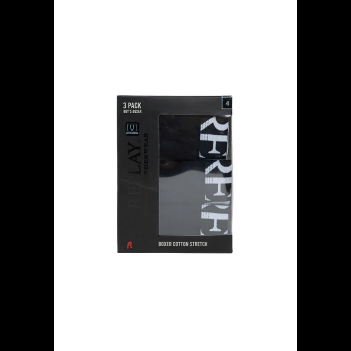 ⁦Replay Kids' RJ038 3PP Boxer- Black⁩ - الصورة ⁦3⁩